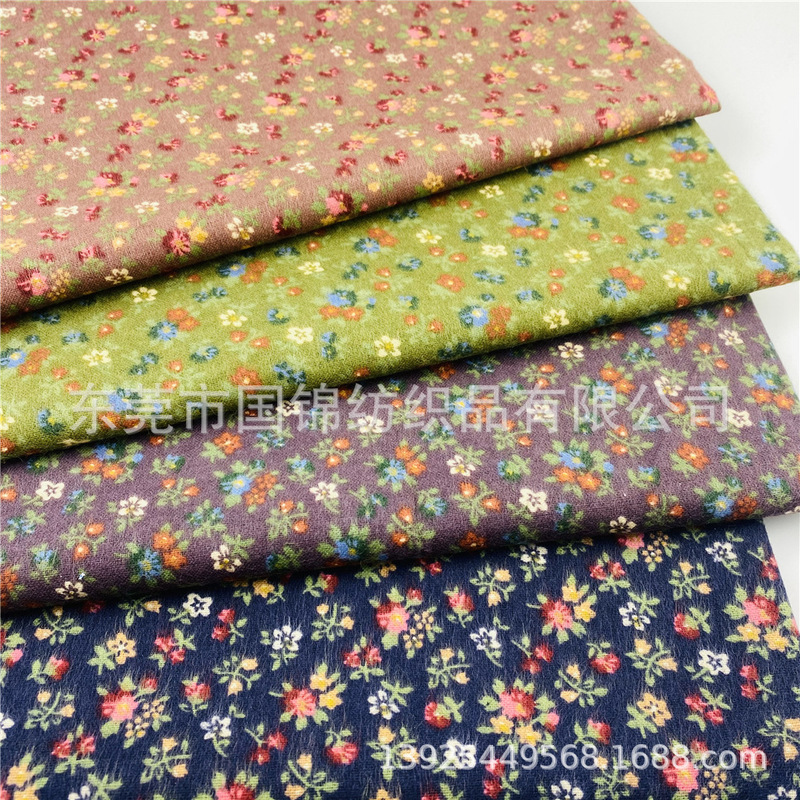 Autumn and winter New Japanese and Korean flannel printed small flannel wool cloth autumn and winter women's doll shirt shirt flannel