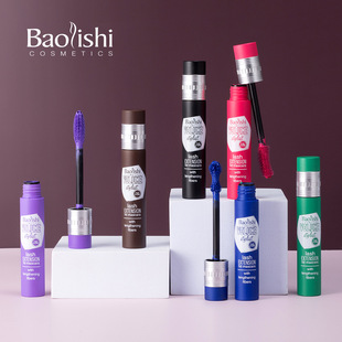 Cross-border color waterproof sweat long-lasting mascara curling long thick non-blooming colorful 6-Color Mascara