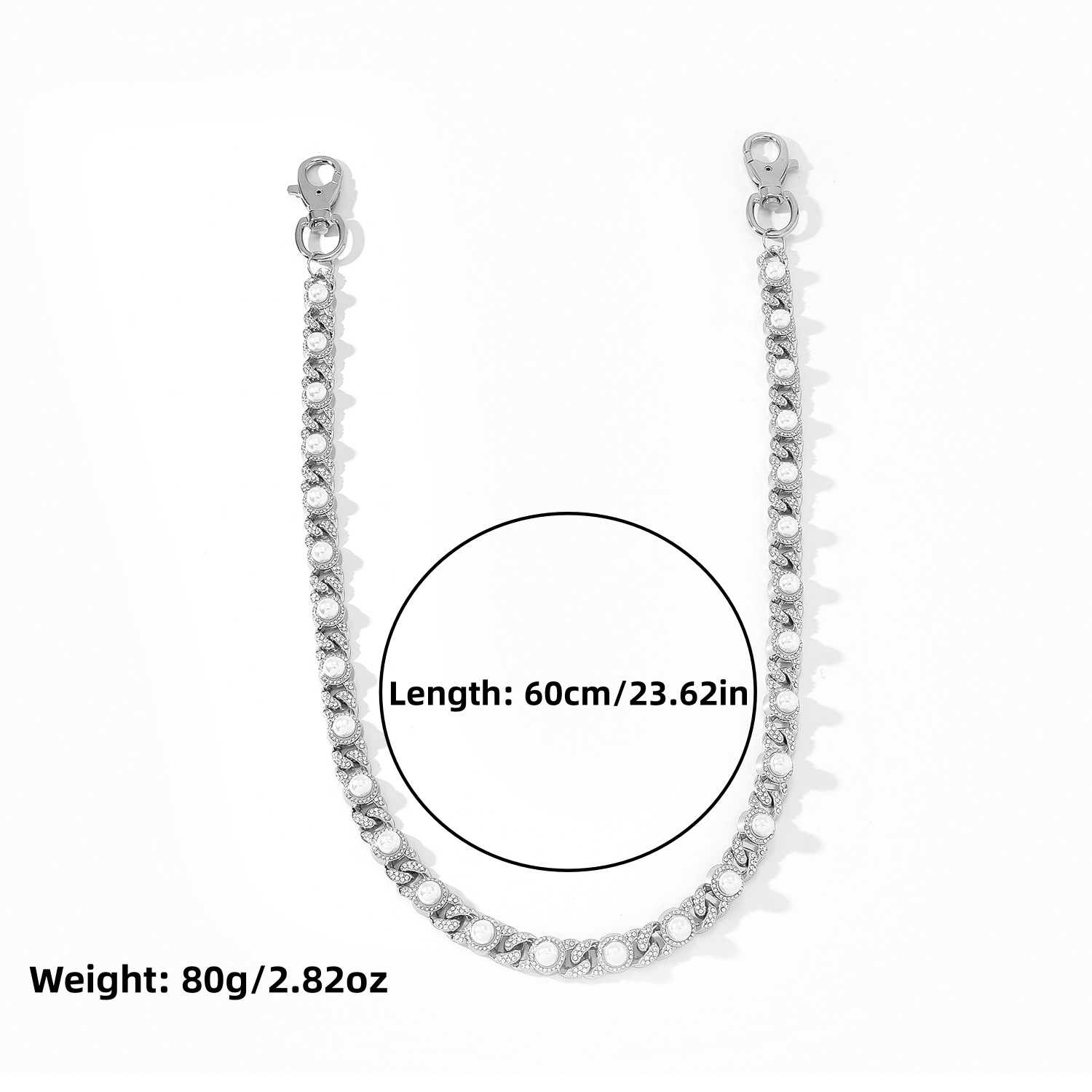 Legierung Diamant Rundkette Mit Perlen Akzenten Für Herren_voghion.com