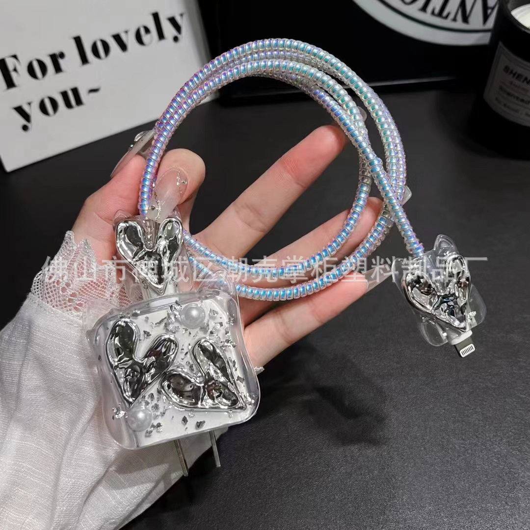 Cat Ear Data Cable Cover 20W para Apple iPhone15 Nuevo teléfono 13PRO 13 Carga rápida 12 Carga