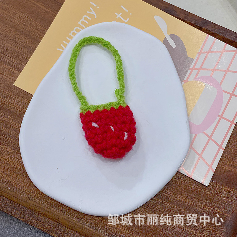 10cm Cotton Doll Decoration Mini Crossbody Bag Doll Clothes Accessories Purely Handmade Wool Crochet Accessories