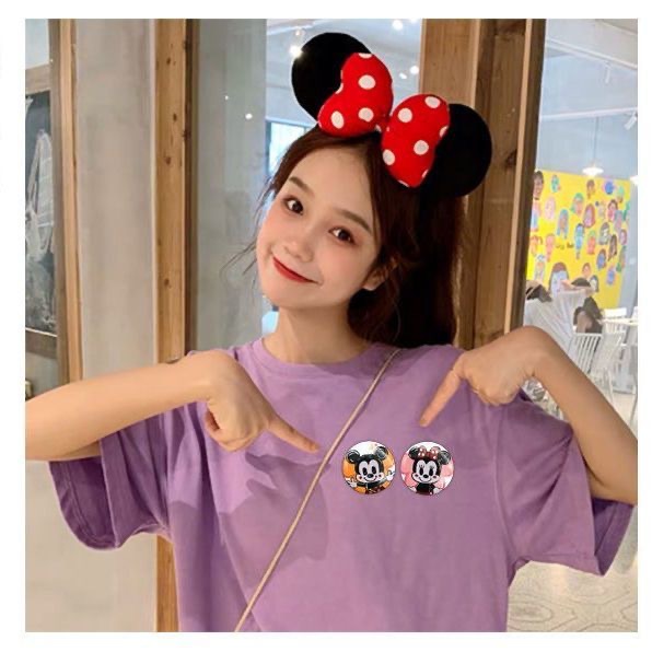 Otoño y invierno de peluche Mickey Mouse arco Minnie Mickey tarjeta de cabello encantadora estrella de dibujos animados de niña corazón tocado