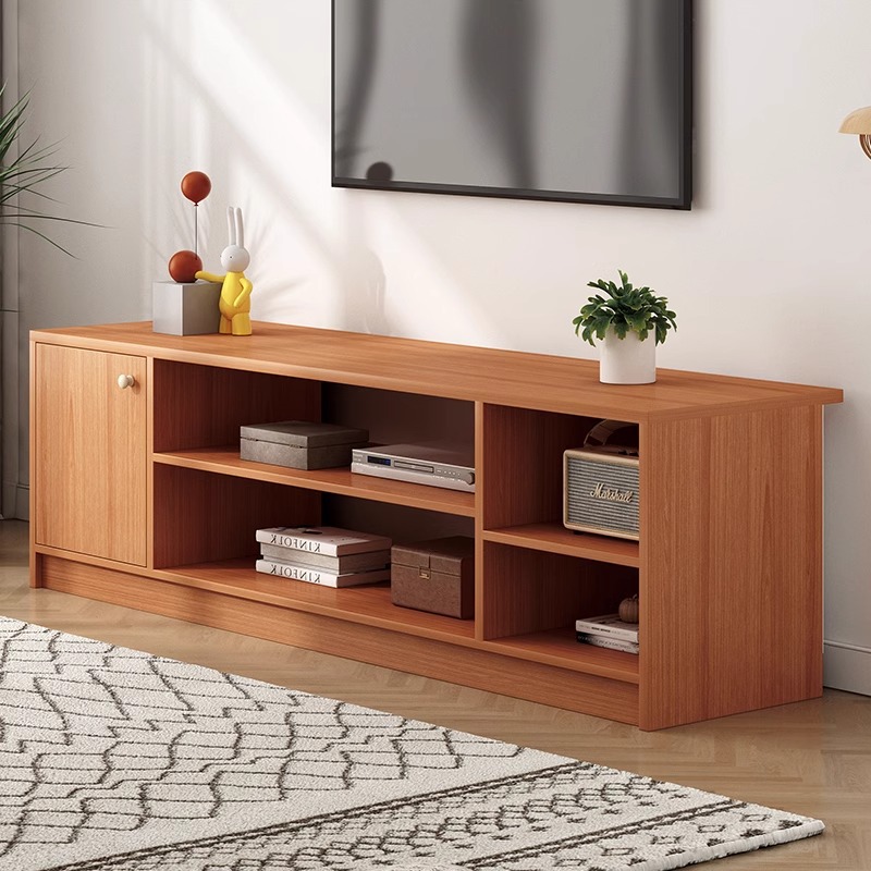 Gabinete de televisión sala de estar doméstica pequeña casa moderna simple nuevo alquiler simple piso de madera gabinete de televisión image 5