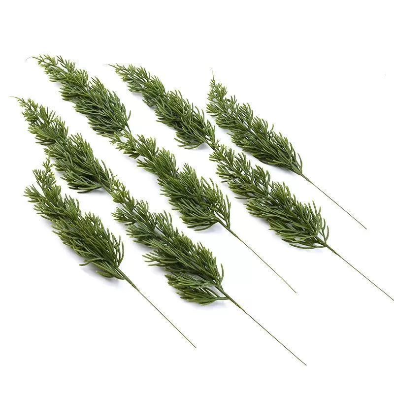 Cross-border simulated plastic pine needles Artificial PE pine cypress three-dimensional tower pine green plant decoration accessories Christmas tree pendant