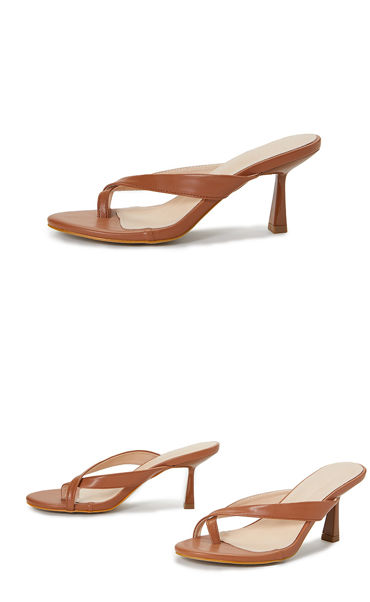 Nuevos Zapatos De Mujer Clip Toe Stiletto Simple Set-toe Sandalias Y Zapatillas display picture 1