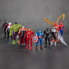 Zhongdong 正規品 アベンジャーズ マーベル 7inch アクションフィギュア フィギュア アイアンマン スパイダーマン ハルク オーナメント