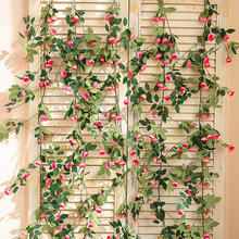 加长仿真花藤假花藤蔓藤条客厅空调管道遮挡阳台墙面植物装饰花卉
