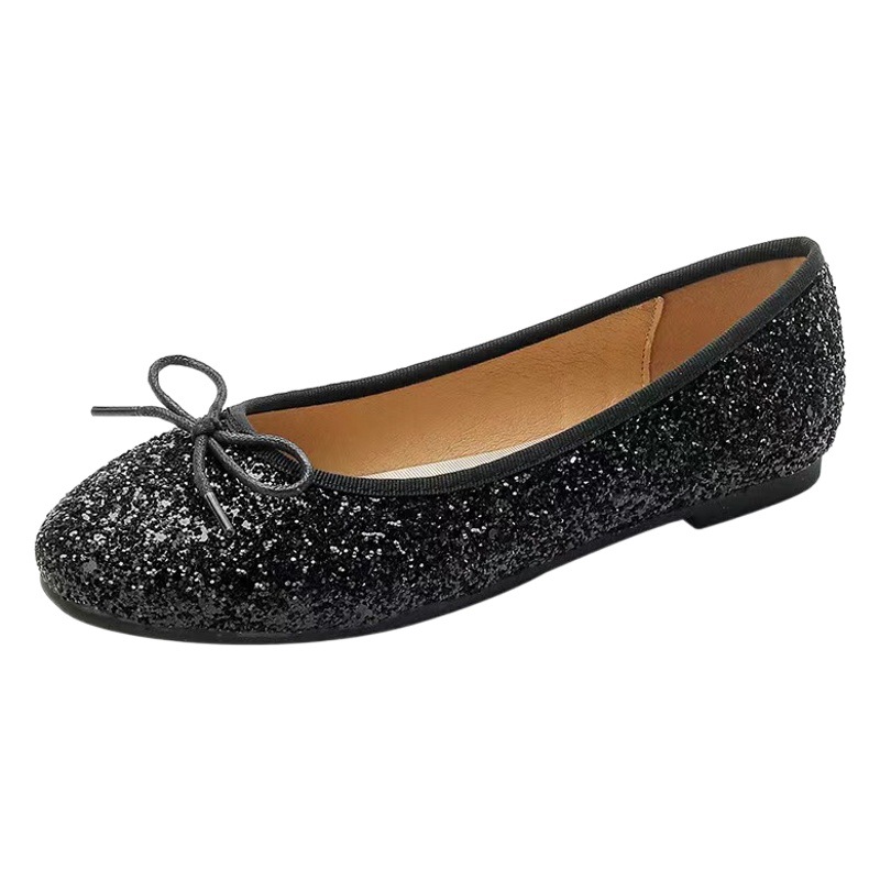 Chanel estilo clásico de las mujeres Zapatos baile elegante arco super suave rollo huevo enfermera conducción embarazadas