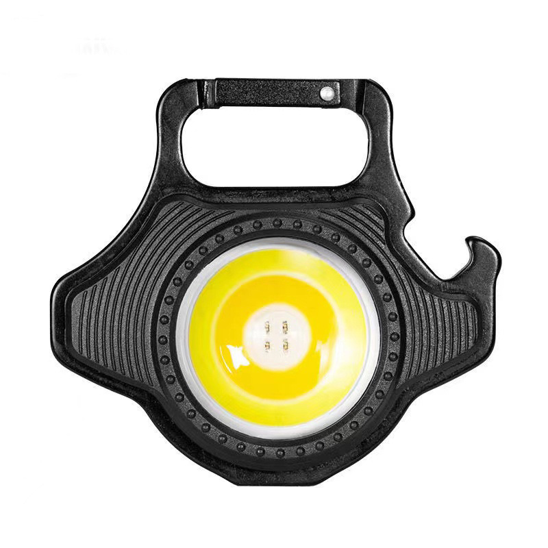 Luz fuerte recargable mini luz de trabajo llavero linterna multifuncional camping luz portátil COB luz de advertencia