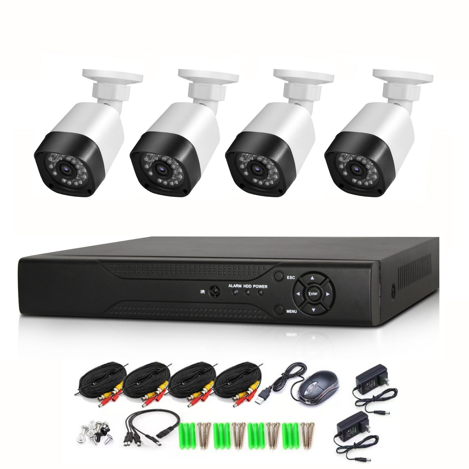AHD监控套装CCTV camera KIT摄像头4路8路监控摄像头套装