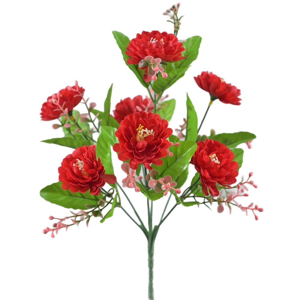 Simulación de 7 cabezas equinácea nueva primavera decoración pastoral plástico loto de nieve seda flor arreglo floral fábrica al por mayor