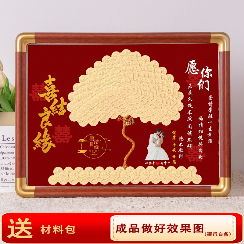 Five-Cent Coin Money Tree Photo Frame DIY Handmade Material Kit Money Tree Template Wedding Engagement Decoration Gift Five-Cent Coin Money Tree Photo Frame DIY Handmade Material Kit Money Tree Template Wedding Engagement Decoration Gift