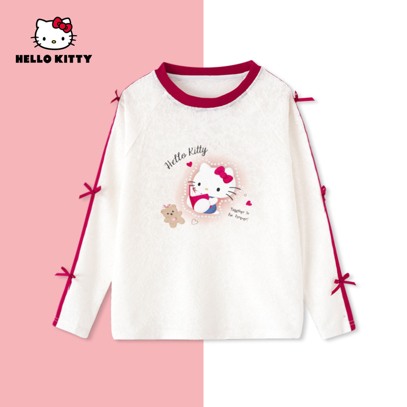 HelloKitty春季新款女童装卡通长袖上衣女宝T恤AC5121MK075|undefined