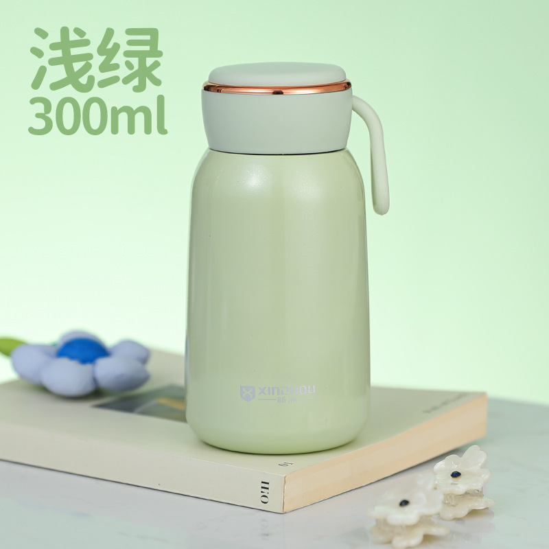 学生高颜值316不锈钢保温杯迷你可爱小巧杯子便携提绳口袋杯|undefined
