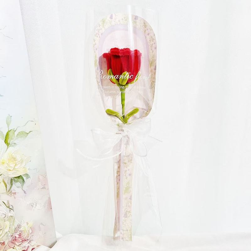 纯手工扭扭棒玫瑰花束成品仿真玫瑰单只花束七夕情人节送女友闺蜜|undefined