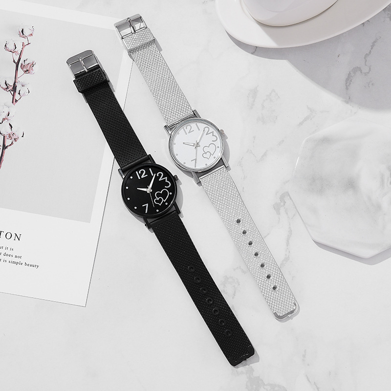 Tempered Glass Mirror Material Casual Solid Color Buckle Quartz Women's Watches