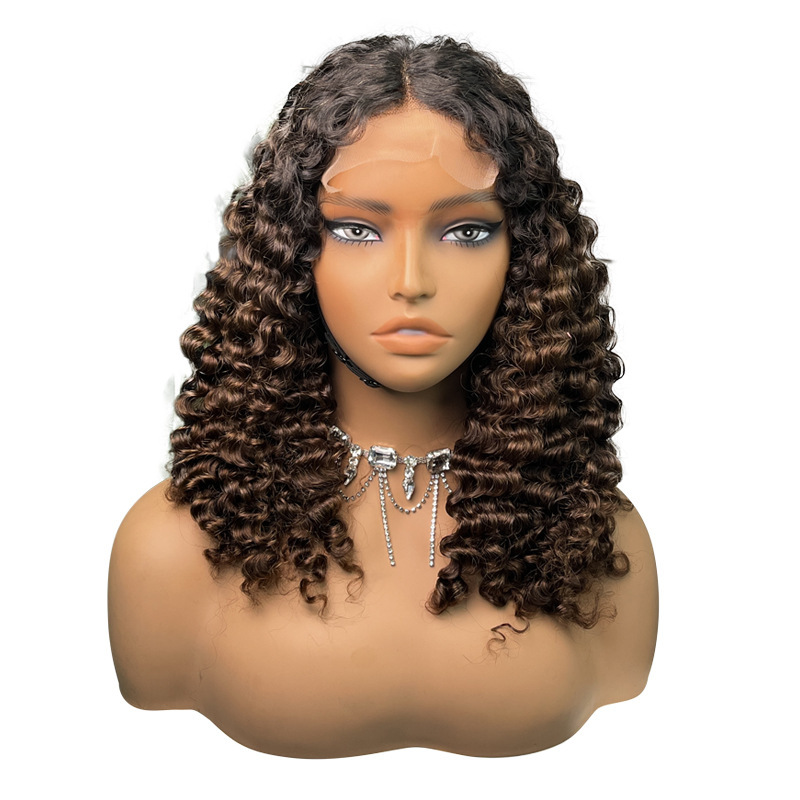 Europa y América de moda damas delantera encaje primavera rollo pelucas de cabello humano cabello humano Birmania pelucas de cabeza completa