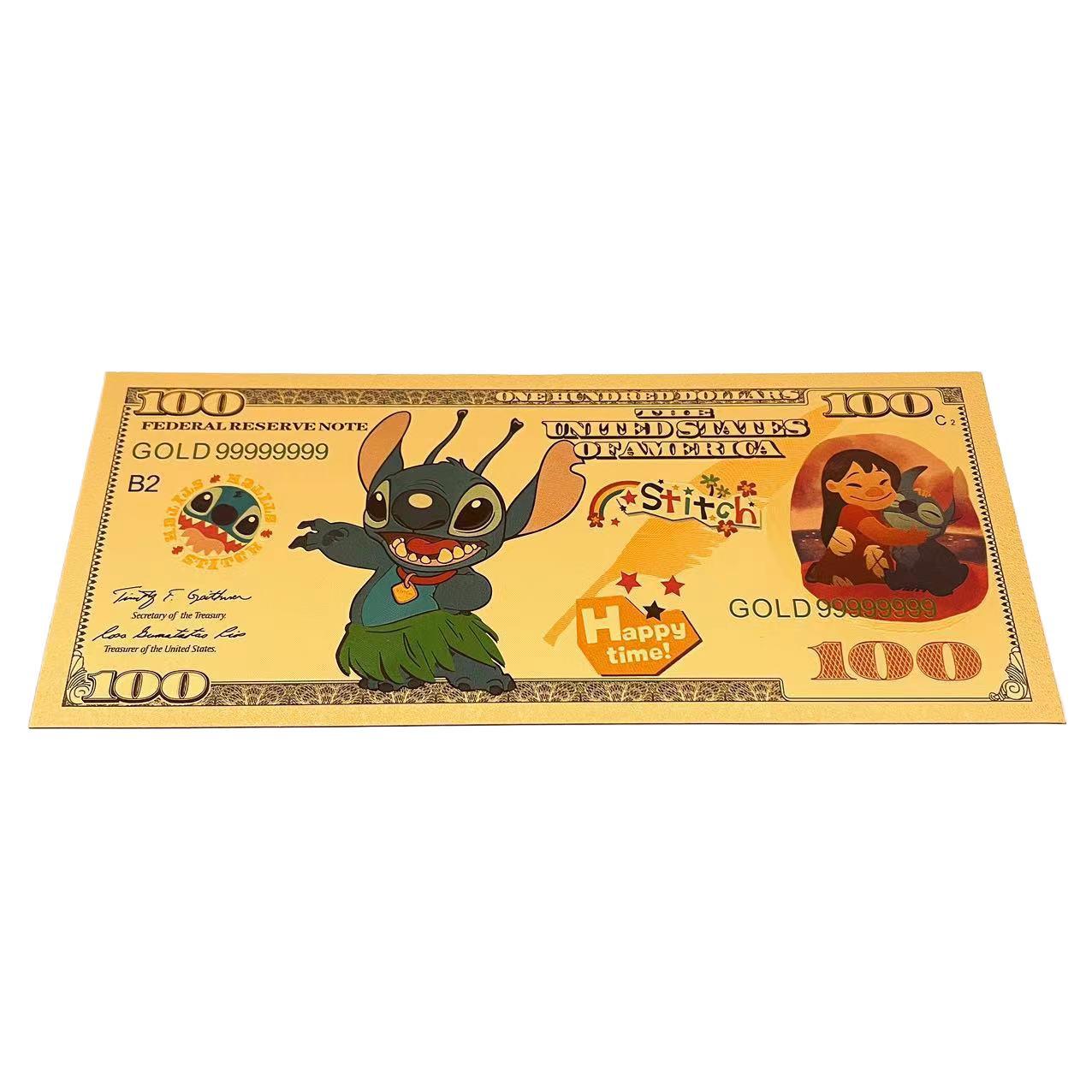 Clásico belleza estrella bebé nota conmemorativa Stitch Gold note Live Gift Collection souvenir
