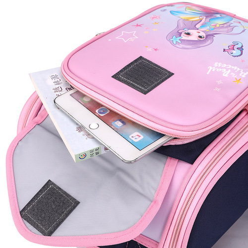 Natural Fish New Product Pull-String School Bag for Girls in Grades 1-6, Lightweight, Waterproof, Large Capacity, Cross-Border