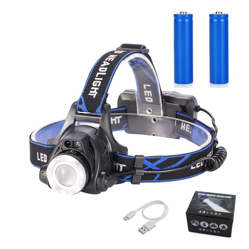 Transfronterizos T6 luz de pesca recargable USB luz de zoom al aire libre luz de emergencia luz de inducción luz de cabeza al por mayor