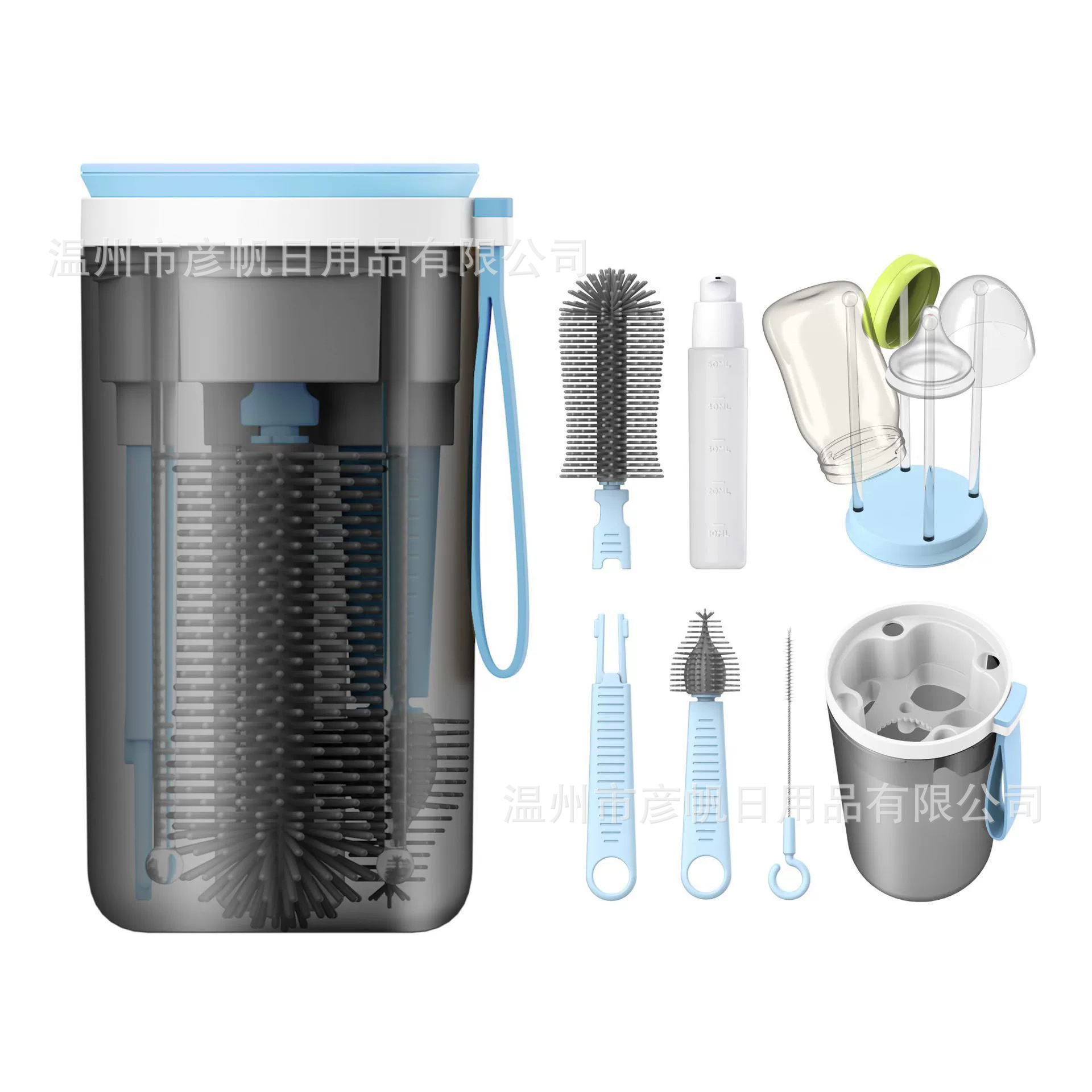 [Productos maternos e infantiles] Juego de cepillos para biberones portátiles Cepillo para biberones de silicona Cepillo para biberones Cepillo para biberones para escurrir Cepillo para tazas Otros