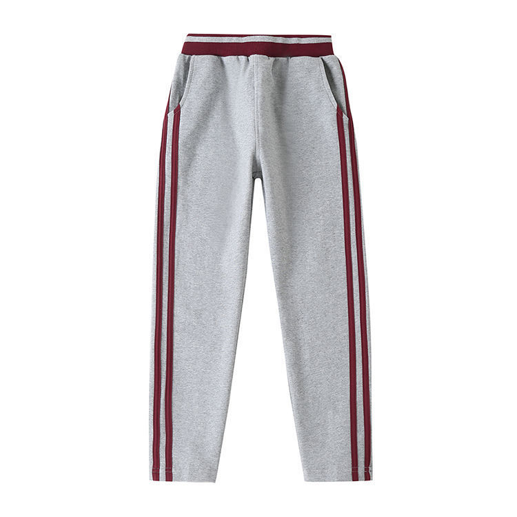 SKU-17-枣红浅灰【立领】棒球服 【长裤】-120