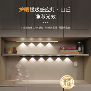 Rexroth lighting human body induction light with self-adhesive wireless cabinet light wine cabinet shoe cabinet hill charging led light bar