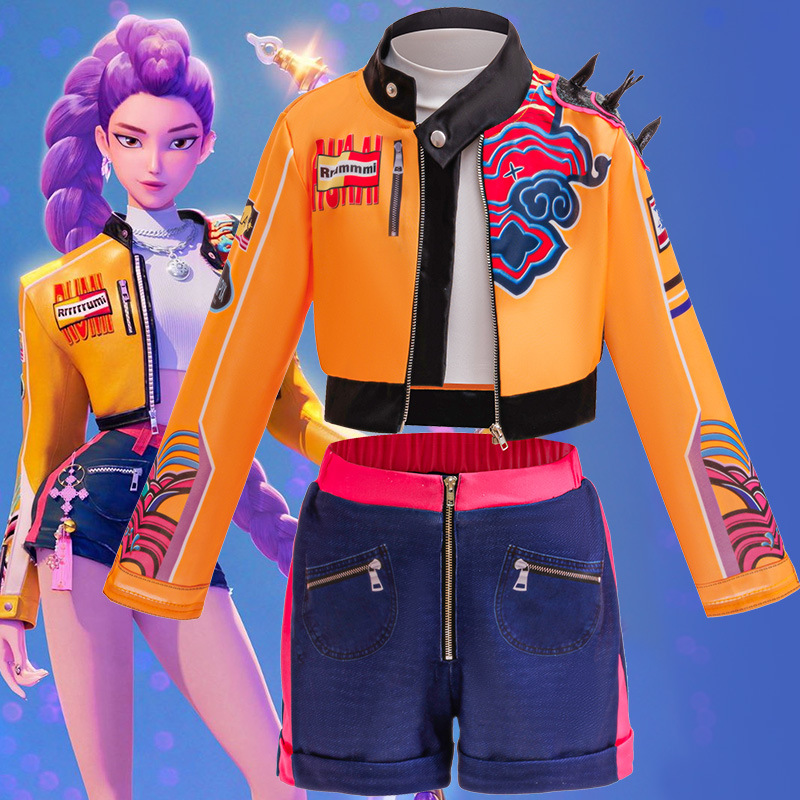 外贸跨境新款韩流女团K-POP猎魔女团cos服鲁米cosplay同款服套装