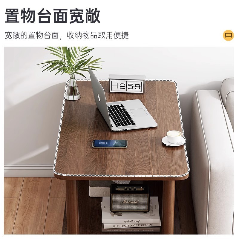 ソファサイドテーブル、シンプルな二層コーヒーテーブル、小さなテーブル、シンプルな賃貸住宅、家庭用の小さなベッドサイドテーブル、収納ラック|undefined