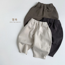 简约百搭推荐~男女儿童针织休闲卫裤春季宝宝韩版阔腿裤日系潮童