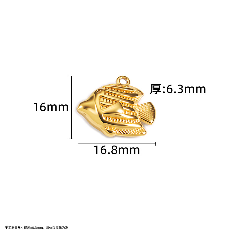 Golden pendant, 750 sample gold, 16.8mm