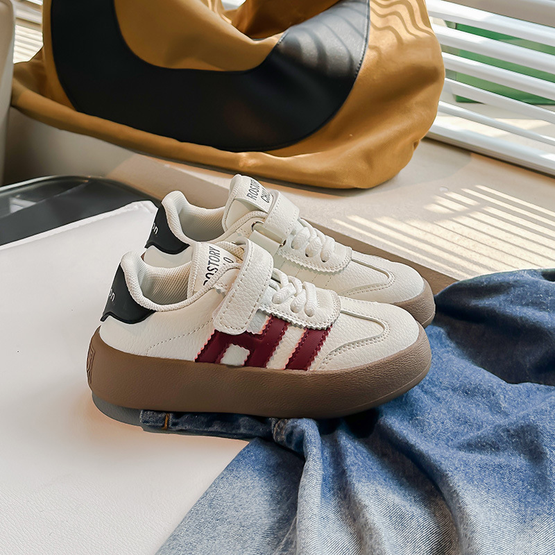 Zapatillas Deportivas para Niñas, Primavera-Otoño 2025, Estilo Coreano, Retro, para Niños Mayores, Casuales, Blancas, para Niños