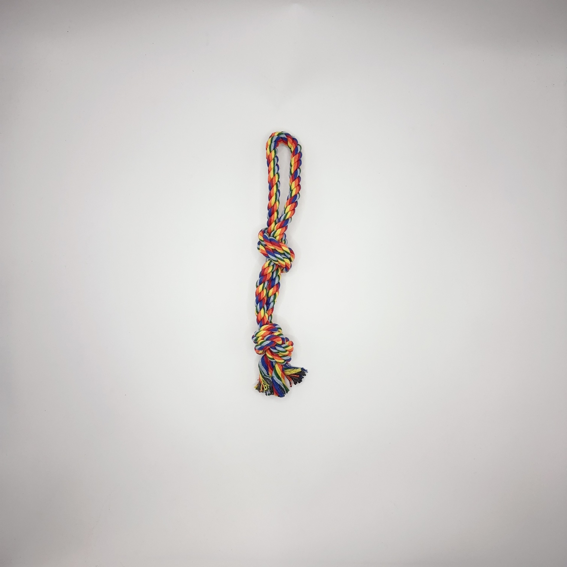 [무지개삼가닥줄] 이중매듭줄