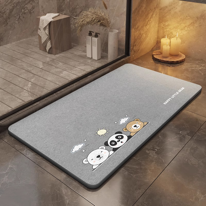 Hard diatom mud floor mat toilet bathroom absorbent mat non-slip quick-drying floor mat household entrance door mat wholesale Hard diatom mud floor mat toilet bathroom absorbent mat non-slip quick-drying floor mat household entrance door mat wholesale