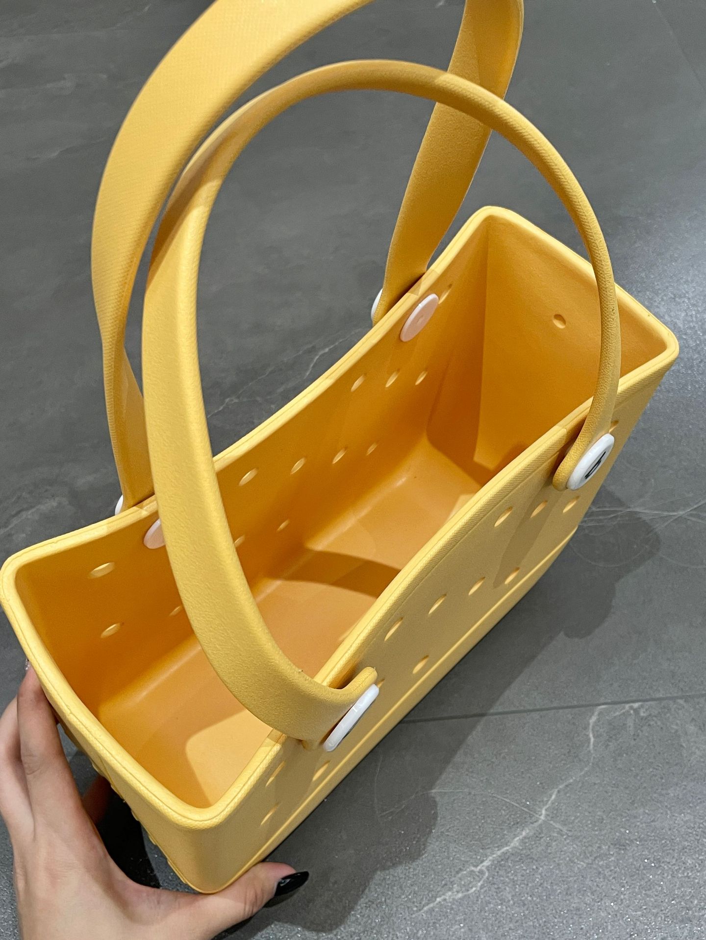 840g Weight Open Closure Type Double Handle Strap Type Tote Bag Bags Type Casual Occasion EVA Material Solid Color Pattern Spring&Summer Season Women's Gender Streetwear Style Square Shape Medium Size Women's Medium EVA Solid Color Streetwear Square Open Tote Bag 12