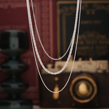 欧美跨境时尚古巴钛钢项链嘻哈风多层叠戴choker女时尚潮流锁骨链