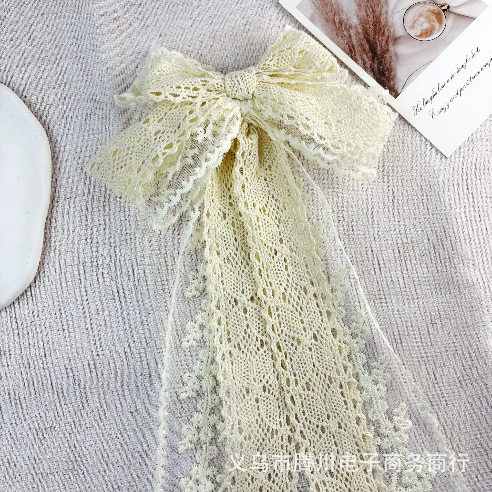 Новые кружевные аксессуары для волос в стиле феи с большим бантом, аксессуары для одежды, шляпы, подарочная упаковка, партия