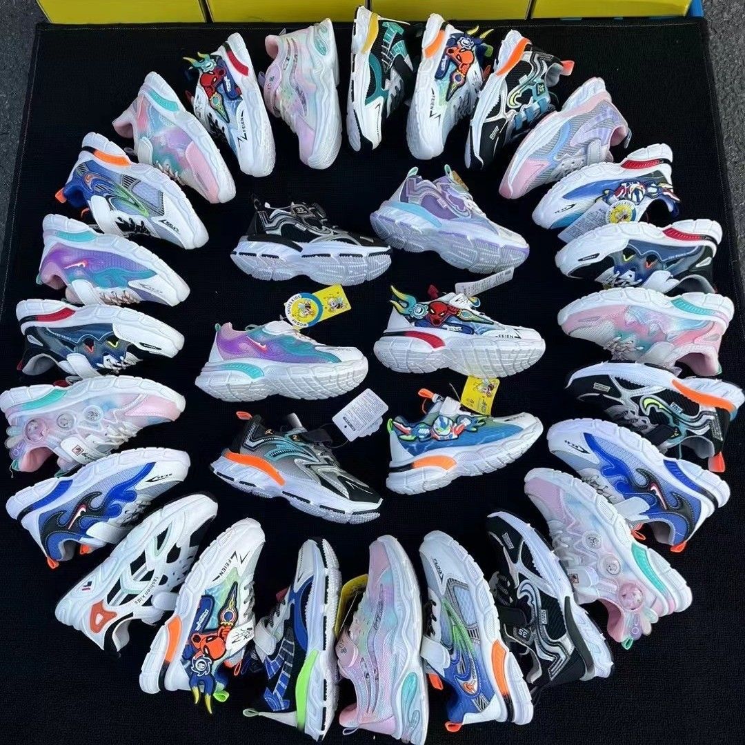 [Fujian Brand Shoes Wholesale] Popular Live Broadcast Children's Shoes, Street Stall Shoes, Boys and Girls Mesh Shoes, Medium and Large Children's Sports Shoes
