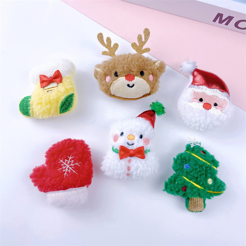 Christmas plush doll pendant diy creative Santa Claus elk snowman pendant hat scarf cartoon accessories Christmas plush doll pendant diy creative Santa Claus elk snowman pendant hat scarf cartoon accessories