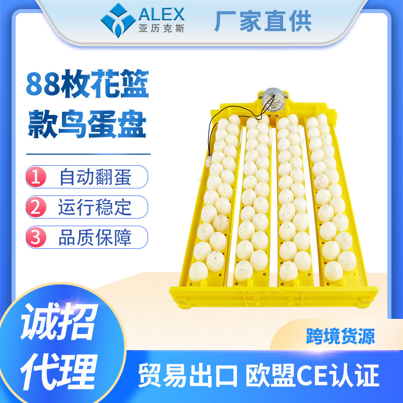 Pequeño hogar incubadora huevo placa 88 pájaro huevo placa con motor incubadora automática accesorios fábrica suministro directo