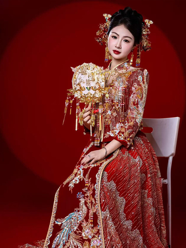 秀禾服新娘2025新款结婚重工婚服新中式国风高级感龙凤褂嫁衣礼服|undefined