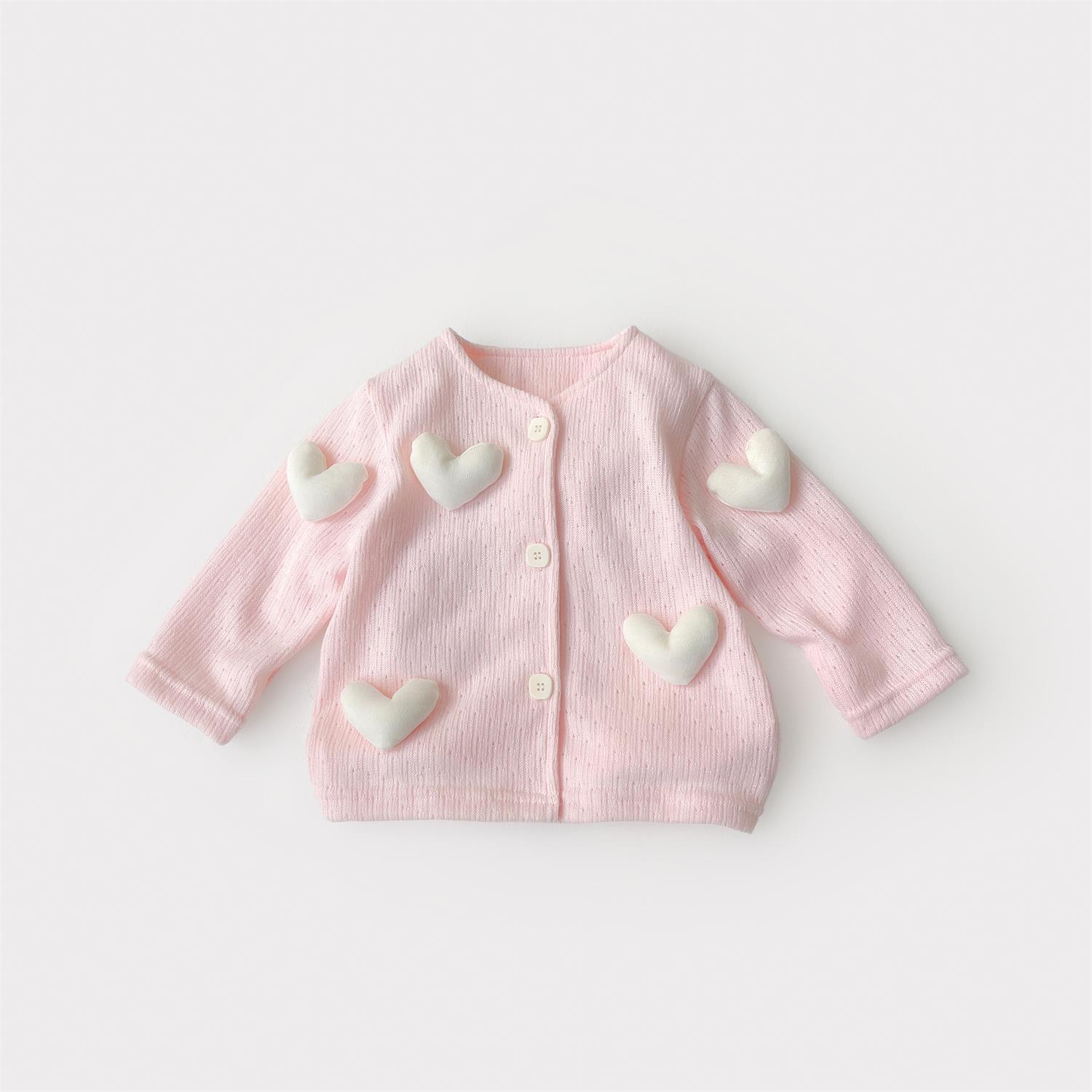 Ropa infantil para niñas 2025, cárdigan para bebé, suéter infantil de punto de manga larga, abrigo dulce y lindo, mono para bebé para otoño