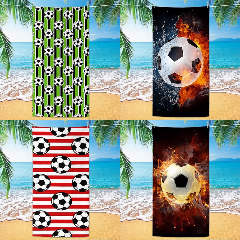 2025 New Football Beach Towel World Cup Themed Microfiber Beach Bath Towel Adult Large Beach Towel