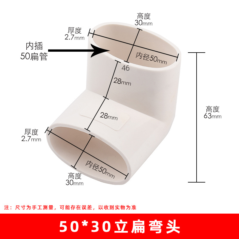 50*30 codo plano vertical (192/caja)