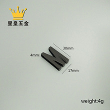 螺丝固定枪黑色字母穿带扣M型包带装饰扣30*17mm