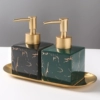 Prescription bottle of black green stone pattern+large gold ned