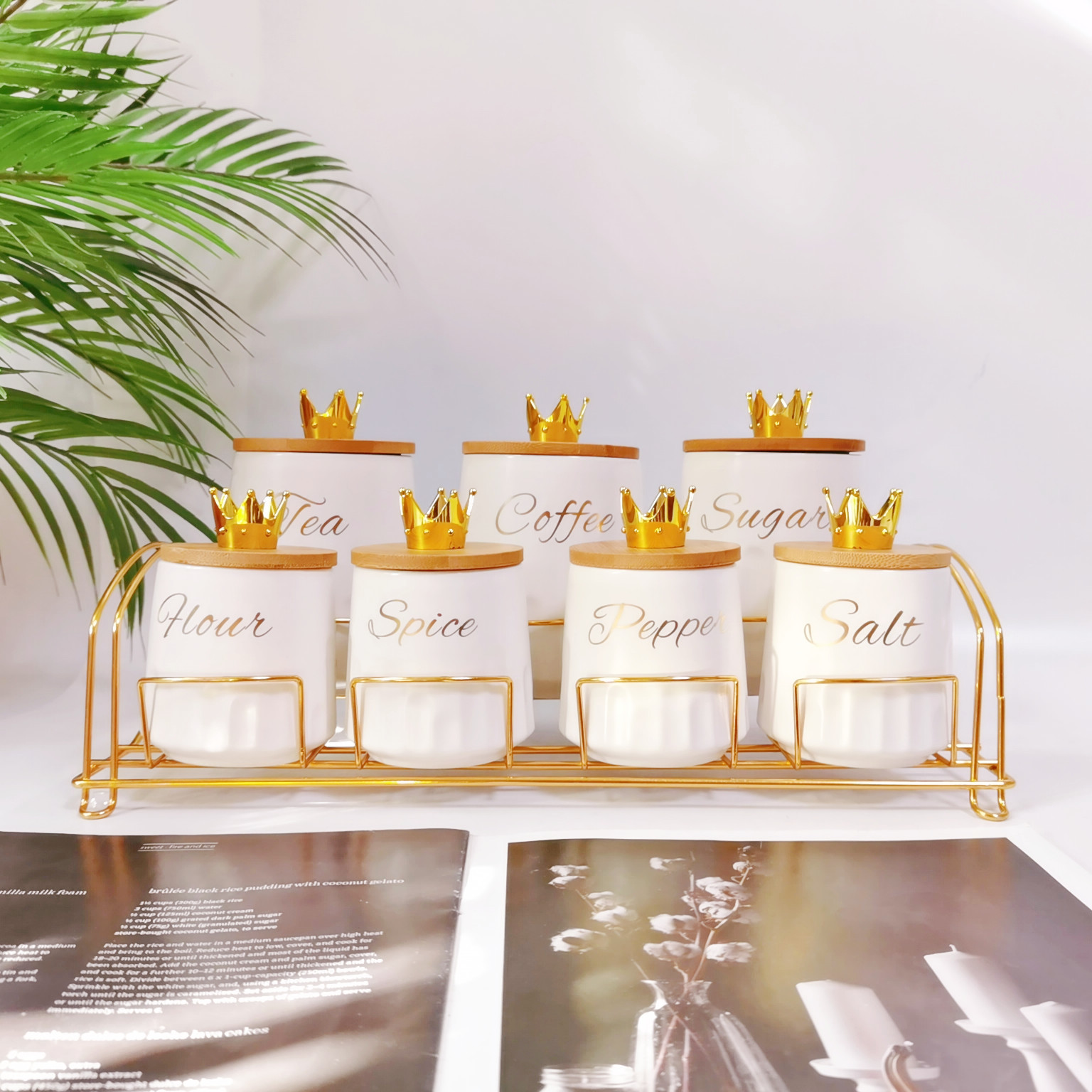 Comercio exterior Exportación cerámica sellado Jar traje cocina almacenamiento Jar condimento Jar café transfronterizo té Jar