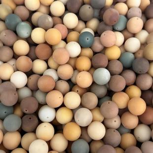 Landing Fruit Rare Large Size Round Bead White Jade Bodhi Bracelet Single Weathered Bodhi Root Scattered Seed