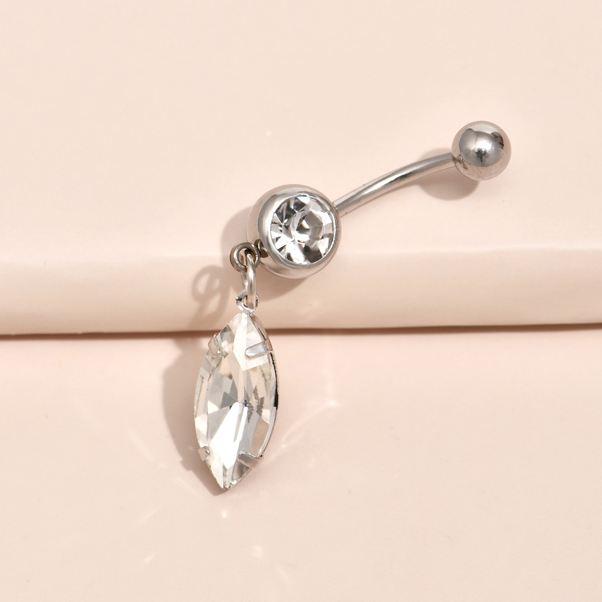 Europe and America Cross border Selling Navel Drop zircon Belly button Navel ring puncture fashion personality Jewelry wholesale