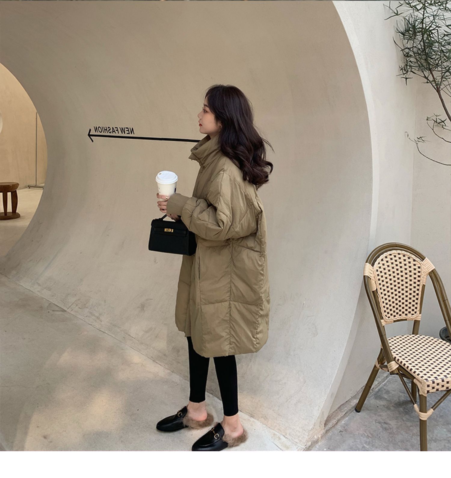 Women's Long Cotton Coat Thickened Retro Mid Length Winter Jacket_voghion.com